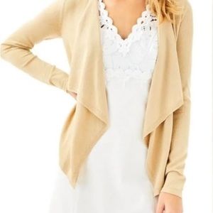 Lilly Pulitzer Sweater Maleta Cardigan Gold (Sand Bar) Size small